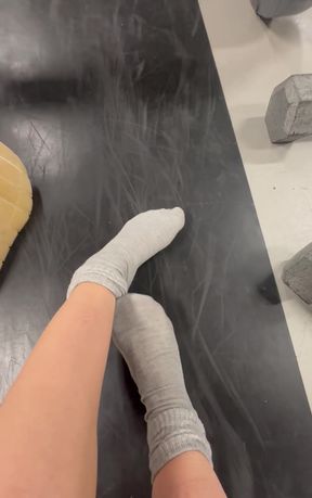 Female in white socks