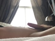 Sexy hot cum thirsty guy playing with big uncut cock. @ onlyfans/julianwolfgang