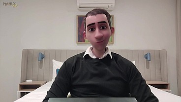 STEP GAY DAD - THE ONLINE OFFICE - CAUGHT JERKING DURING A ONLINE MEETING WITH MY BOSS!