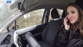 Hitchhiker Tiffany Tatum making out with the driver Amirah Adara