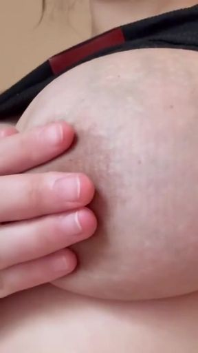 My stepmom masturbates in the bathroom in black panties, then engages in a toilet fetish and plays with her big tits.   Clip 2
