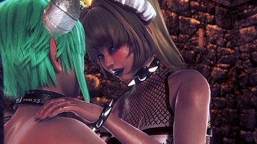 Futa Bowsette with a Futa succubus- Super Maria Parody
