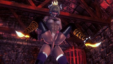 Futa Bowsette with a Futa succubus- Super Maria Parody