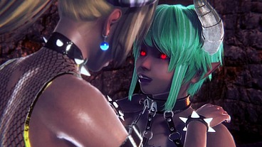 Futa Bowsette with a Futa succubus- Super Maria Parody