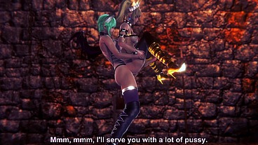 Futa Bowsette with a Futa succubus- Super Maria Parody