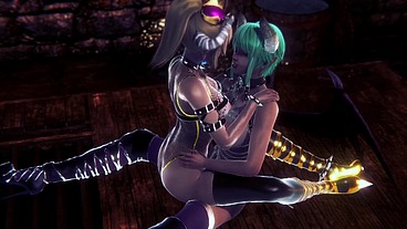 Futa Bowsette with a Futa succubus- Super Maria Parody