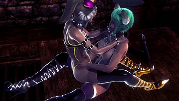 Futa Bowsette with a Futa succubus- Super Maria Parody