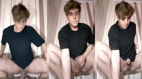 an attractive twink s intense anal jumping resulted in an anal orgasm and cum flowing without hands.