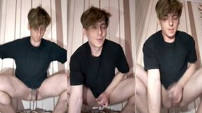 an attractive twink s intense anal jumping resulted in an anal orgasm and cum flowing without hands.