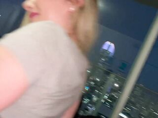 breasty Canadian aria six sits on lil d teaser