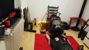 The Slave in the Leather Bondage Sack Part 2