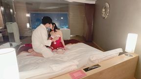 Fair-skinned Japanese amateur gets deep-throated and cream-pied on Christmas