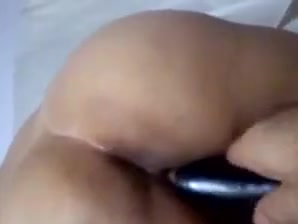 Iran persian fucks his wife with eggplant inserting pussy