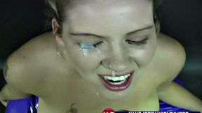 Hot teen tugging cock gets off in POV secret sex