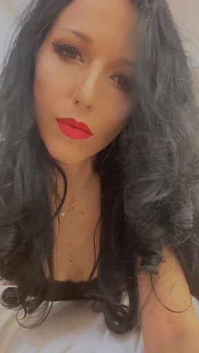 Red lipstick and blow job