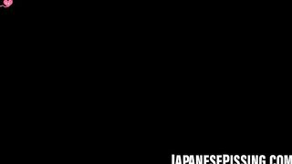 Self recorded pee session by young Japanese beauty