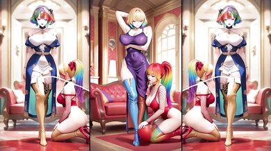 Hot anime girl gets her cum-soaked boots licked clean.