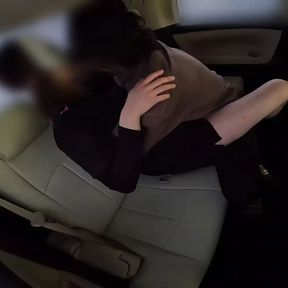 Hentai married woman having car sex in volleyball uniform on the way home from morning practice