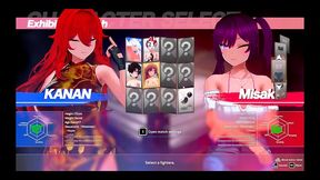 lesbian battle [ bdsm sex game ] ep.1 read head lesbian scissoring and squirting fight !