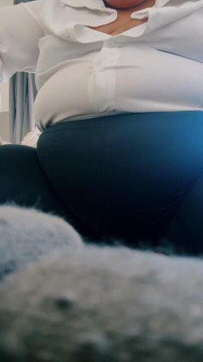 BBW Giantess landlord makes TINY worship and serve her