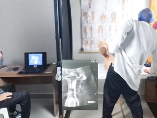 Cuckold takes wife to get an ultrasound at a clandestine gynecologist!
