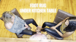 Foot rug - Kiss our feet under the kitchen table