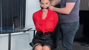 Sofia Pereira (Roxy Mendez) in Secretarial self bondage gone wrong