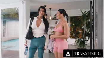 Victoria Grant's Big Trans Dick Teases Ameena Green Before Hardcore Frenzy