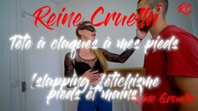 Tête à claques à mes pieds (slapping, fétichisme pieds et mains)