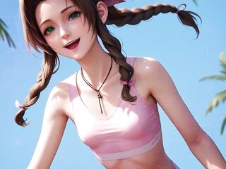 Tifa, Aerith & Yuffie's: Dick Training Summer Camp (Voiced Gooning Encouragement)