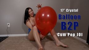 Red Crystal 17 Inch Balloon Blow2Pop Cum Pop JOI - Kylie Jacobs - WMV 1080p HD