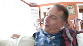Alison Rey swallows big cum while riding a gigantic cock