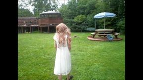 Naughty Girl wearing Step Mom&#039;s Nightie