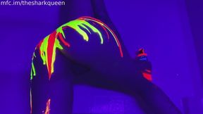 UV blacklight paint mess + pee