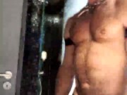 CAM4 , webcam, shower in fetish gear, muscle show (Paul Europe)