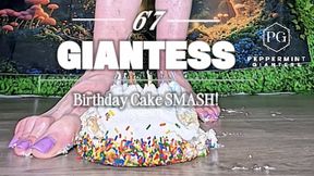 6’7” Giantess POV Birthday Cake Size 16 Foot Crush