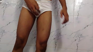 Cum in white briefs