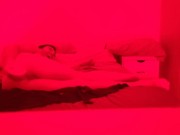 03 masturbating in my bed enjoying a huge dildo anal destruction