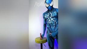 Xl Hung Hunk Painted His Whole Body To Look Like Spiderman