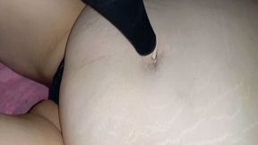 Fucking a giant belly button with a boot WMV