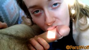 POV deepthroat and cowgirl creampie