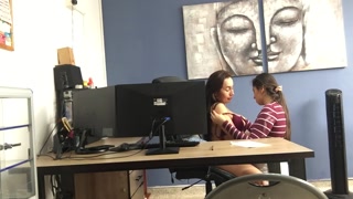 I have sex with my hot friend until I have orgasm in the office.