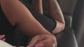 Soles up pose foreskin play