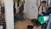 Real nudist couple cleaning the house naked. Naked couple cleaning the house.