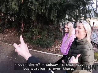 HUNT4K. Lesbo banged her fresh landlord