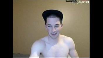 Cute gay toying his cock on his webcam