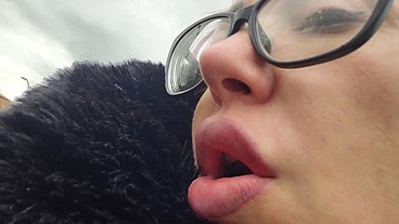 burping hot milf, blowjob and outdoor