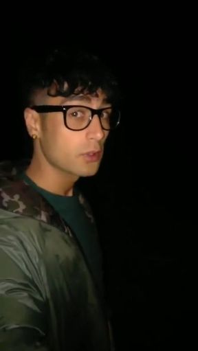 Foreskin Filling with Piss Like Balloon - Night Forest Uncut Piss