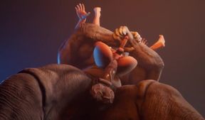 Rhino destroys twink with raw thick cock FURRY ORGASM
