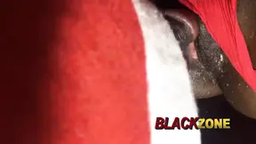 Merry Christmas as Santa fucks her tight African pussy